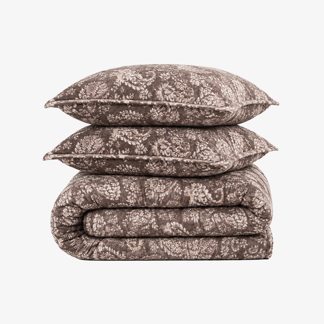 Premium All-Season Premium Printed AC Blanket With Two Pillow Covers