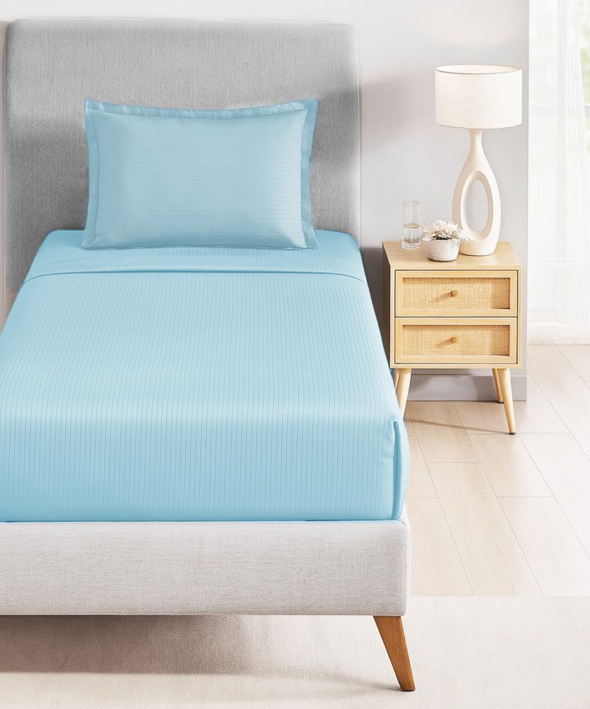 Solid Single Bedsheet Set, Orion