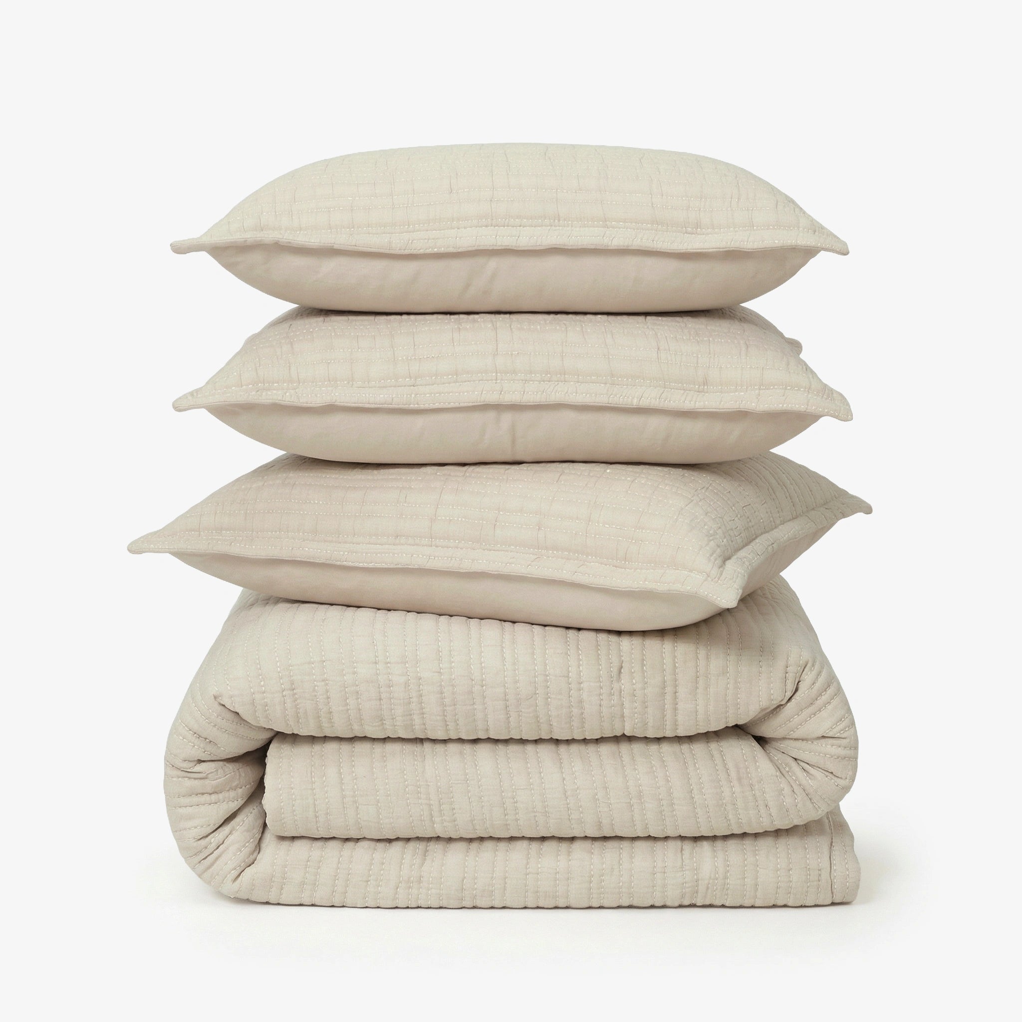 Premium King Size Pure Cotton Cottage Blanket with 2 Pillowcases and 1 Cushion Cover
