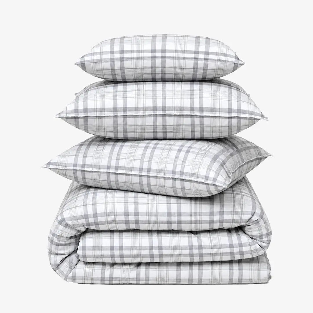 Linen Blend AC Comforter With 2 Pillow Cases and 1 Breakfast Pillow