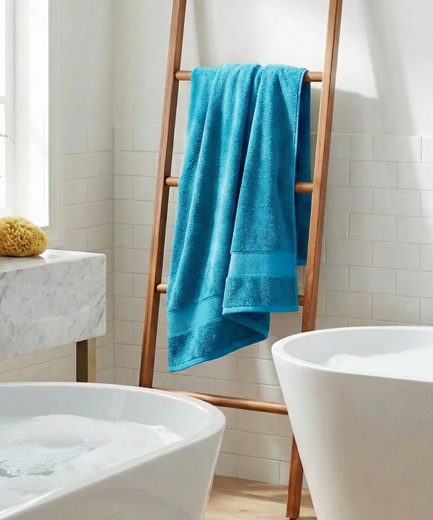 Bath Towel, Teal Sachet| 450 GSM Cotton